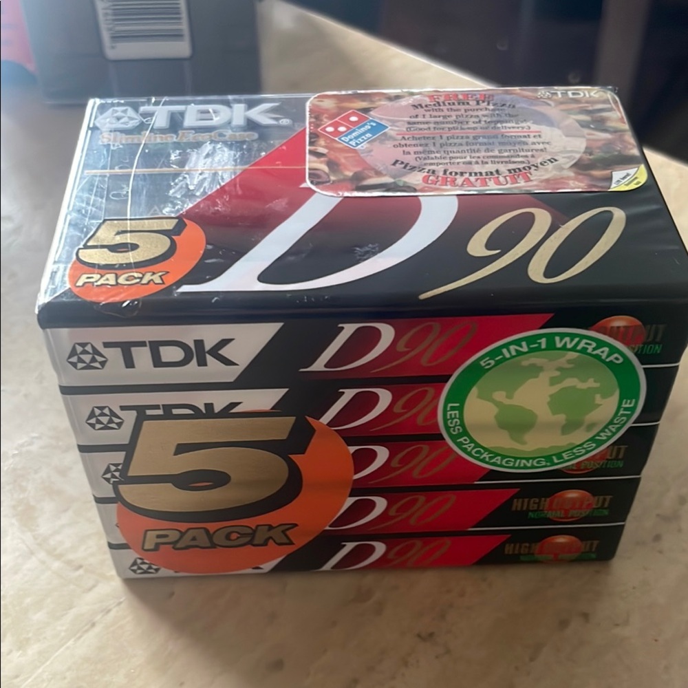 Vintage 5-Pack Blank Cassette Tapes